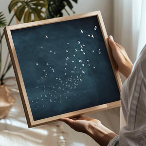 Flock - Vintage Blue Print